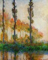 Drei Bäume im Herbst Claude Monet Szenerie